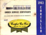 1963 Chrysler Owner's Service